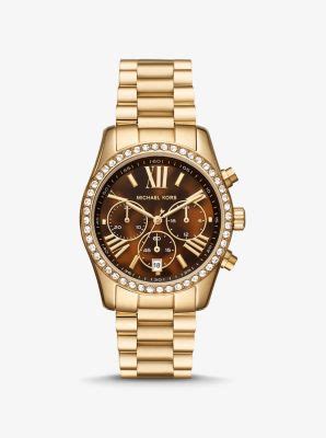 michael kors mk4222|lexington pavé gold tone watch.